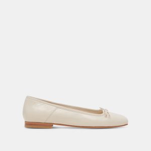 Anisa Ballet Flats Creme Crinkle Patent