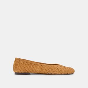 Koy Ballet Flats Tan Suede