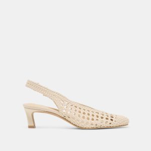 Fawne Heels Creme Woven Stella