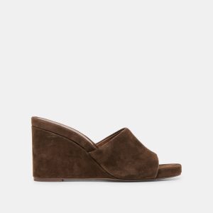 Holta Wedges Dk Brown Suede